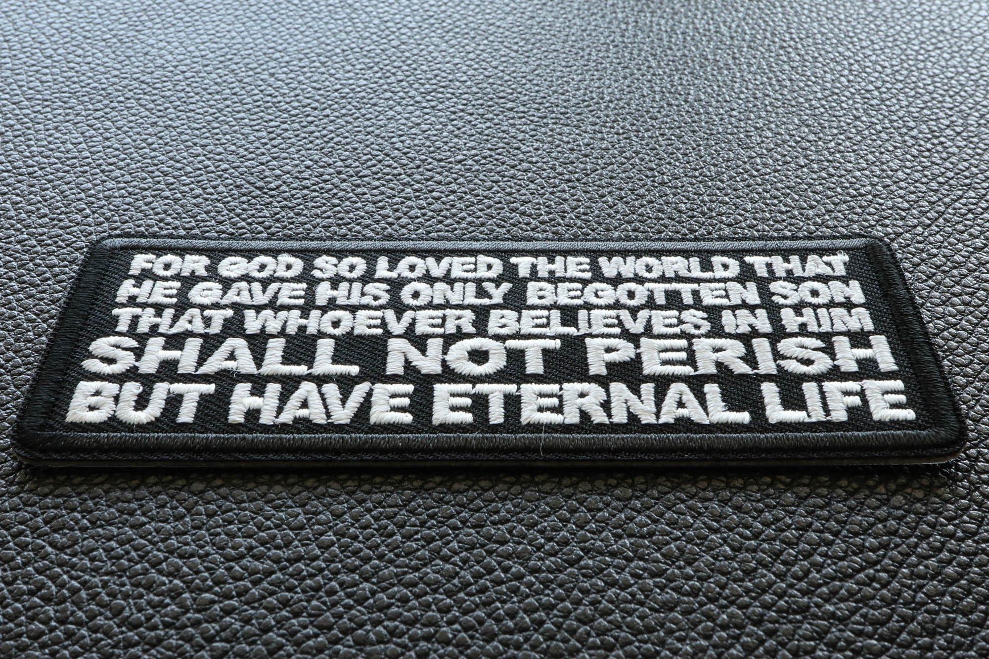 John 3:16 Quote Christian Patch - Perfect for Jackets, Bags, and Gear ( 3 x 2 inches )
